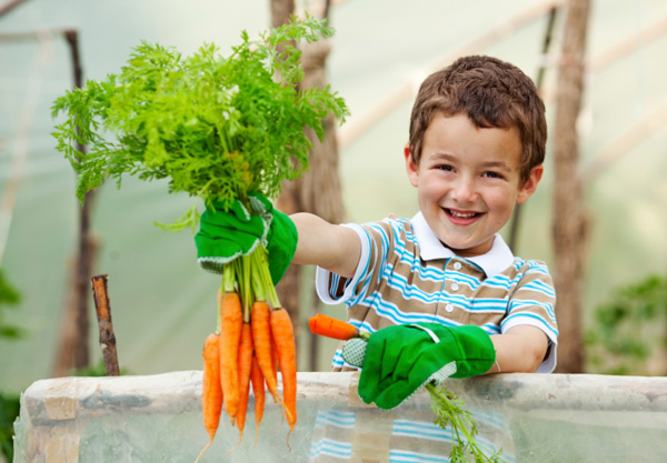 Child in garden