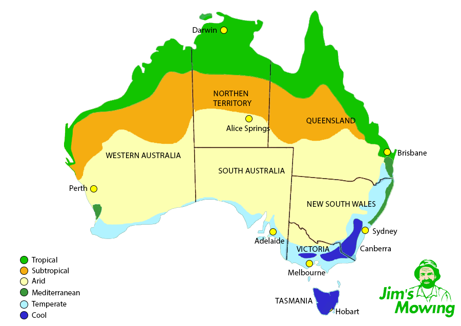 climate map of australia